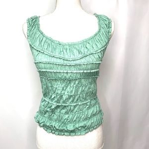 Max Studio Specialty Products Light Teal Top XS